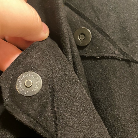 BLANKNYC‎ Cardigan Jacket Black Faux Suede Leather Drape Moto Rocker Women’s S - Picture 5 of 7